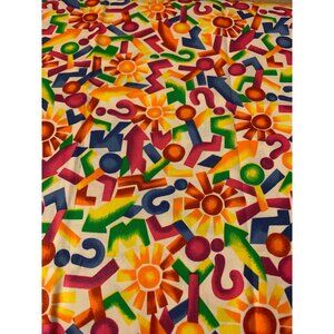 Colorful Geometric Cotton Fabric 1/2 Yard 44" Wide Quilting